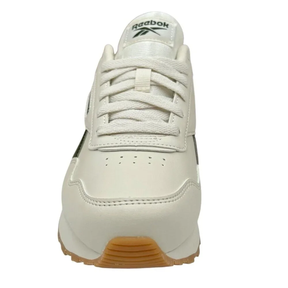 Reebok Harman Women’s Classic Style‎ Sneakers 8 White- Chalk-Green Cushioned